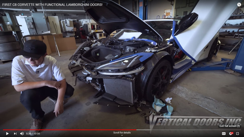 YouTube Channel | Speed Phenom | Chevrolet Corvette C8 Door Conversion Kit from Vertical Doors, Inc. 