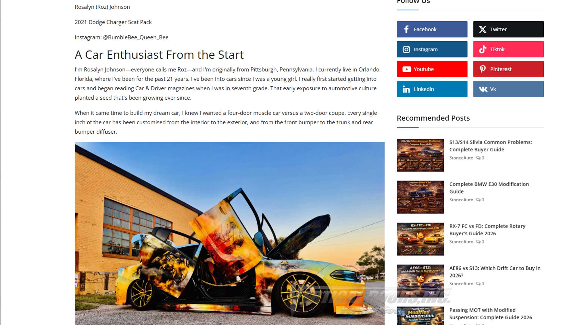 2021 Dodge Charger Bumblebee Transformers Build by Rosalyn Johnson