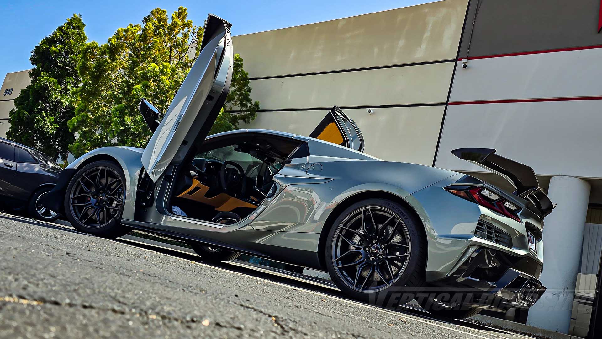 Chevrolet Corvette C8 Z06 from New Hampshire just got lambo door conversion kit installed by the best in the industry, Vertical Doors, Inc.