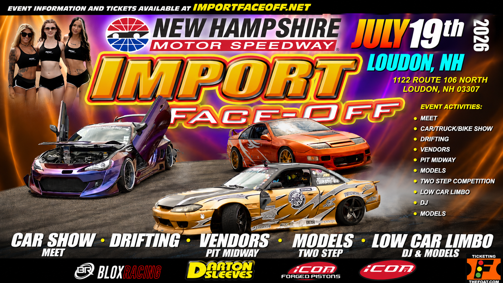 Import Face Off Loudon, NH 7/19/26 at NEW HAMPSHIRE MOTOR SPEEDWAY