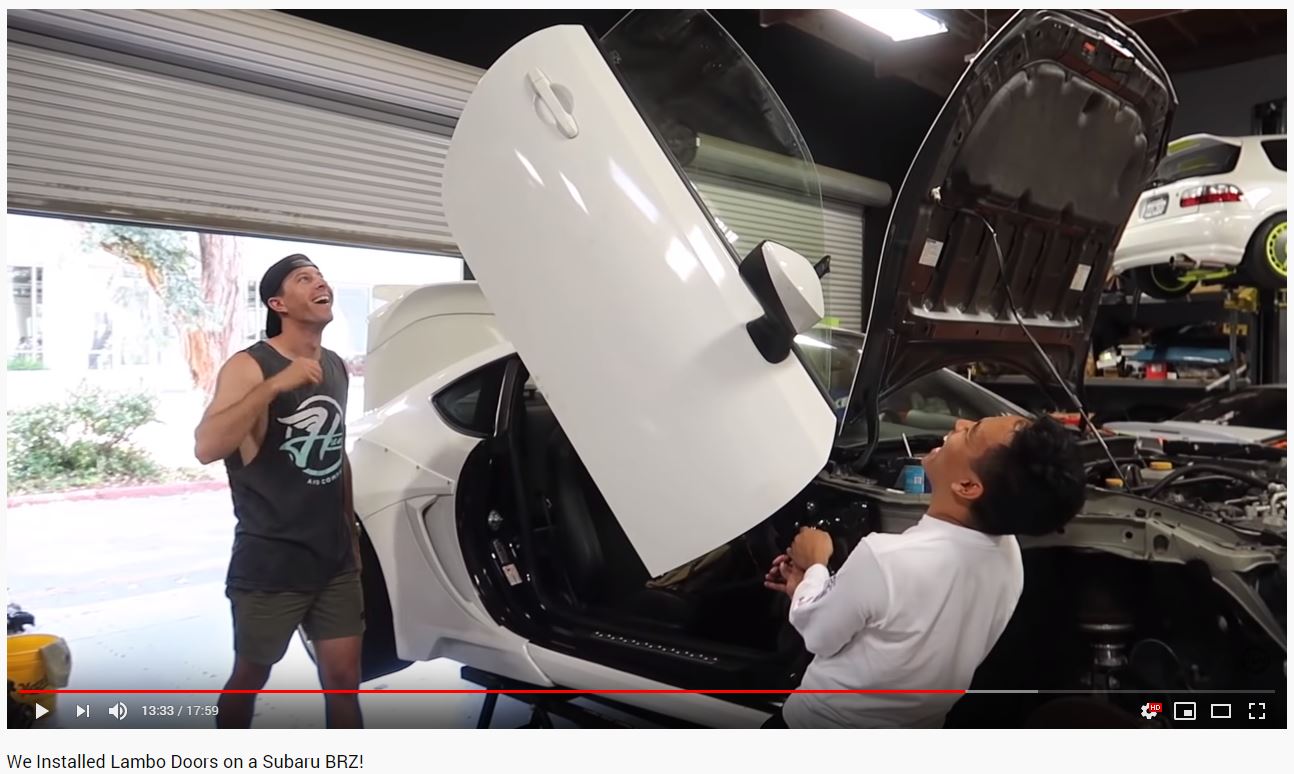 Installation | Tj Hunt | YouTube Channel |  Subaru BRZ Installation video of a Vertical Doors, Inc., vertical lambo doors conversion kit.