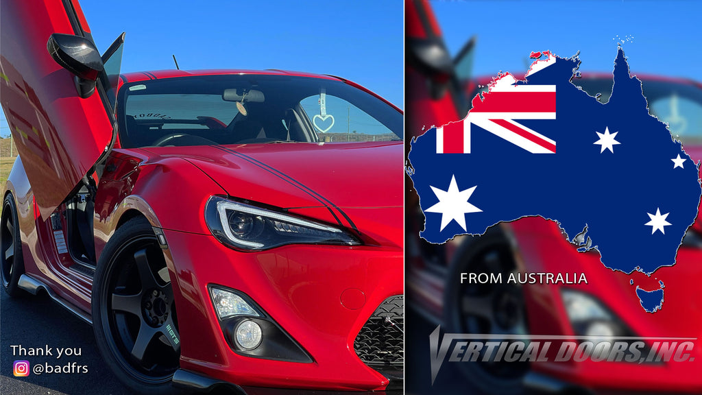 Bahnam's @badfrs Toyota 86 from Australia featuring Vertical Lambo Doors Conversion Kit by Vertical Doors, Inc.