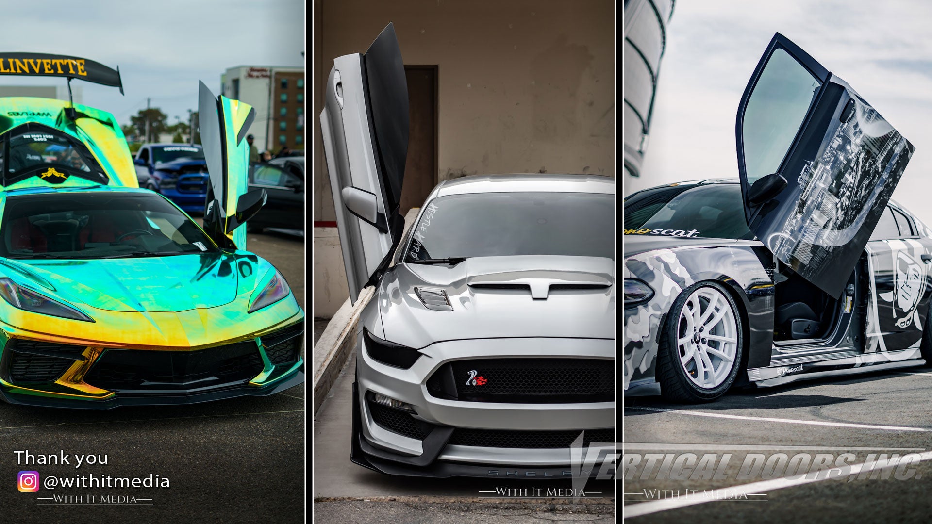 Check out some of Andrew’s @withitmedia work from Las Vegas showing off cars with Vertical Doors, Inc., products.