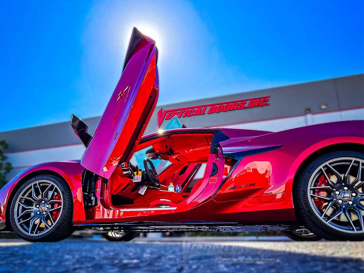 Chevrolet Corvette C8 Z06 with Vertical Door Conversion Kit from Vertical Doors, Inc.