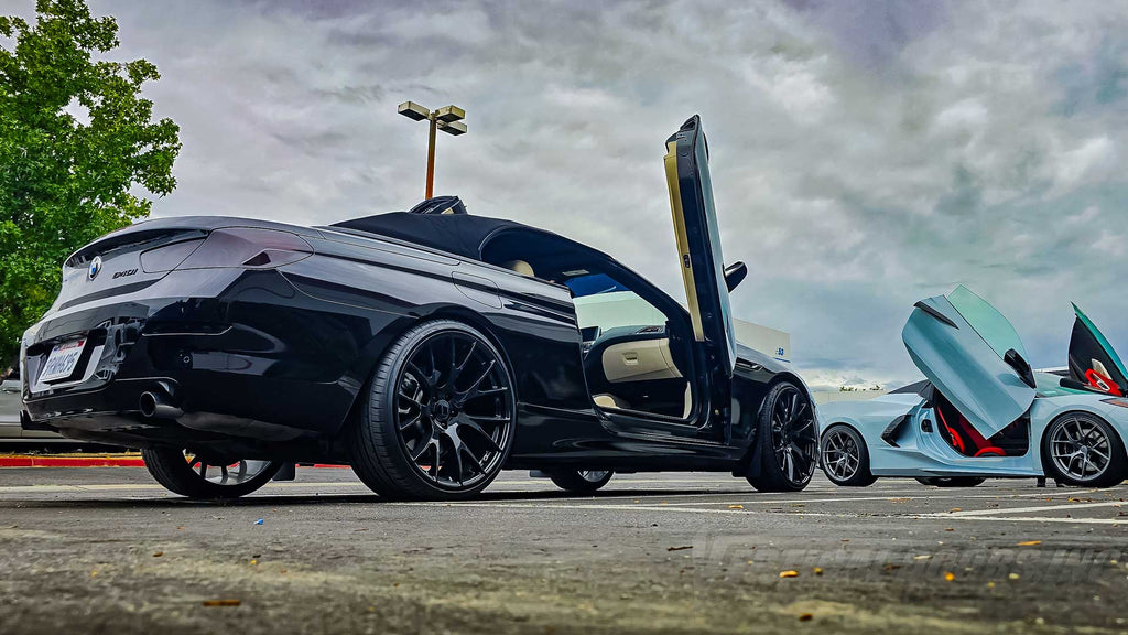 Ruben’s Lambo door hinge conversion kit compatible with the BMW 6 Series 2011-2018 Convertible (F12) by Vertical Doors Inc., VDCBMW6i11, Lambo Doors, Vertical Door, Scissor Doors, Butterfly Doors, Door Conversion, wing doors, 640i, 640i xDrive, 640d, 640d xDrive, 650i, 650i xDrive, M6, M6 Gran Coupé, Alpina B6 xDrive Gran Coupé, BMW 6 series lambo doors, BMW 6 Series Vertical Doors, 