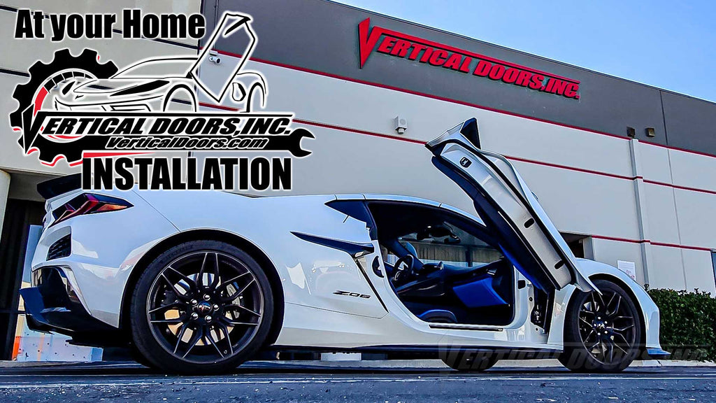 Chevrolet Corvette C8 ZLR door conversion installation at your home, this it work for the base Corvette and the Z06 Corvette. 