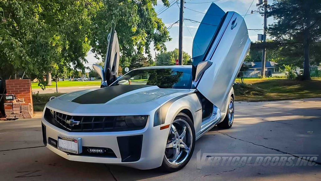 Check out Nate’s Chevrolet Camaro from Nebraska featuring Door Conversion kit by Vertical Doors Inc. AKA "Lambo Doors", VDCCHEVYCAM10,
Chevy, Chevy Camaro, Chevrolet, Camaro, Chevrolet Camaro, 5thgen, GM Zeta platform, GMX521, GMX511, 
Transformers Special Edition, T1 Bumblebee, Synergy Special Edition, 2010 Indianapolis 500 Pace Car Special Edition (RPO Z4Z), 
SLP Performance ZL550 / ZL575 Special Edition, Neiman Marcus Edition, COPO Camaro, Giovanna Edition, Camaro Z28, 
ZL1, 1LE, SS, LT, LS, LT1, 1LT, 2L