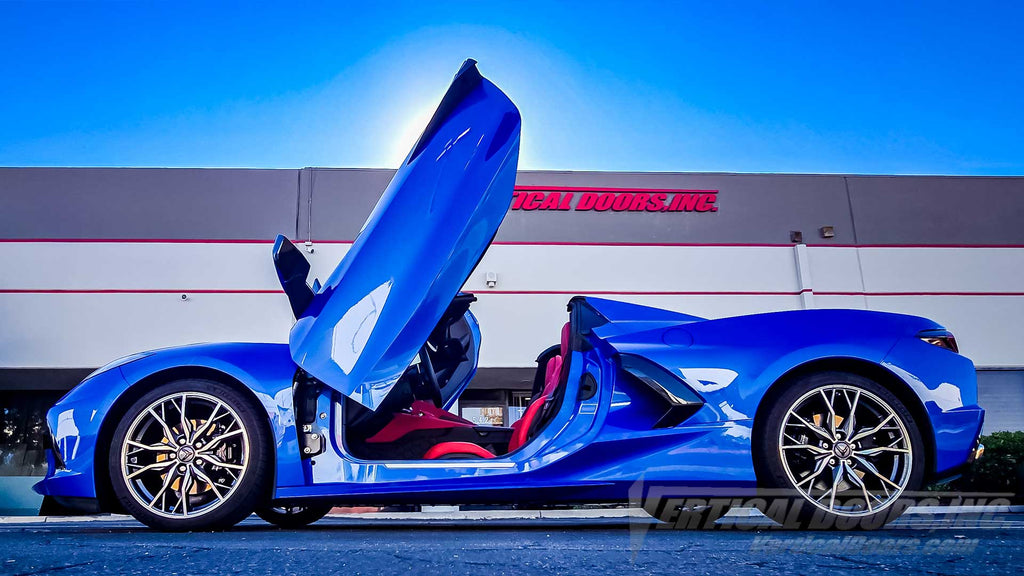 @tony.ballesteros_ Chevrolet Corvette C8 from California equipped with the BEST Vertical Door Conversion Kit by Vertical Doors, Inc. The original and still the leader in the industry, proudly located in Lake Elsinore, California. VDCCHEVYCORC820, VDCCHEVYCORC823Z06, 1LT, 2LT, 3LT, Z51, Z06, C8R, Z8ZR1, Stingray, Eray, Vette, Corvette, lambo doors, vertical doors, door conversion, scissor doors, butterfly doors, wing doors, Corvette C8 lambo doors, Corvette C8 vertical doors, 