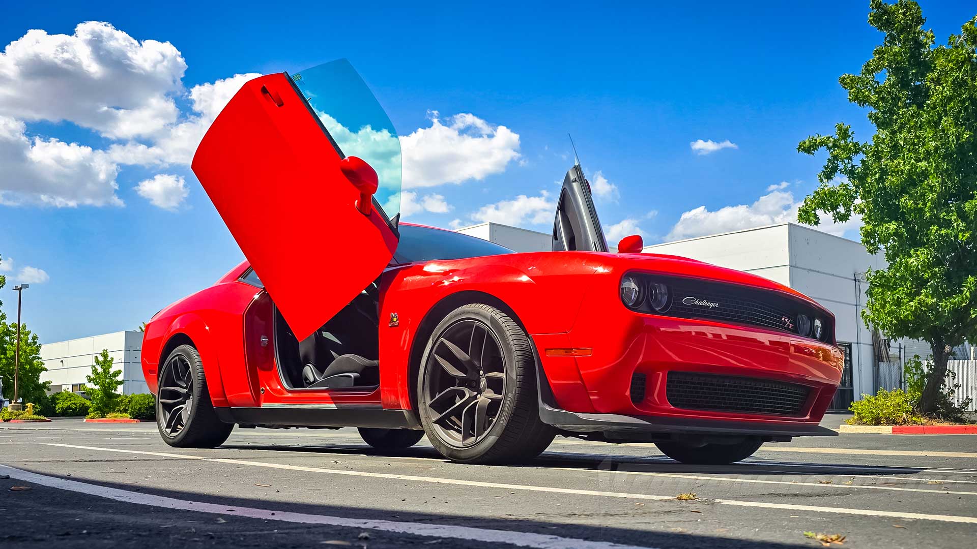 From Nevada to California Lambo Doors Installed on a Challenger Scat Pack by the Best in the Business, Vertical Doors, Inc., VDCDCHAL08, Mopar, RT, SRT, HellCat, Ralley, Red Line, SXT, lambo doors, vertical doors, door conversion, scissor doors, butterfly doors, wing doors, Dodge Challenger lambo doors, Dodge Challenger vertical doors, Dodge Challenger door conversion, Dodge Challenger scissor doors, Dodge Challenger butterfly doors, Dodge Challenger wing doors,