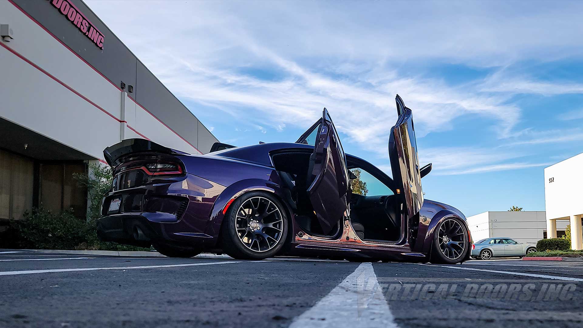 Dodge Charger Lambo Door Conversion Kit by Vertical Doors Inc., VDCDC11, Mopar, SXT, GT, R/T, Scat Pack, Scat Pack Widebody, Hellcat Widebody Jailbreak, SRT Hellcat Redeye Jailbreak, lambo doors, vertical doors, door conversion, scissor doors, butterfly doors, wing doors,  Dodge Charger lambo doors, Dodge Charger vertical doors, Dodge Charger door conversion, Dodge Charger scissor doors, Dodge Charger butterfly doors, Dodge Charger wing doors,