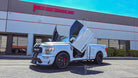 Lambo door hinge conversion kit compatible with the Ford F-150 2021-2024 by Vertical Doors Inc. This is a F-150 Shelby Super Snake Sport.
VDCF15021, Ford F-150, F-150, Ford, Shelby, XL, STX, TREMOR, LARIAT, KING RANCH, PLATINUM, RAPTOR, HYBRID, 2021, 2022, 2023, 2024, Fourteenth-generation Ford F-Series (P702), F-Series,
lambo doors, vertical doors, door conversion, scissor doors, butterfly doors, wing doors, 
Ford F-150 lambo doors, Ford F-150 vertical doors, Ford F-150 door conversion, Ford F-150 scissor 