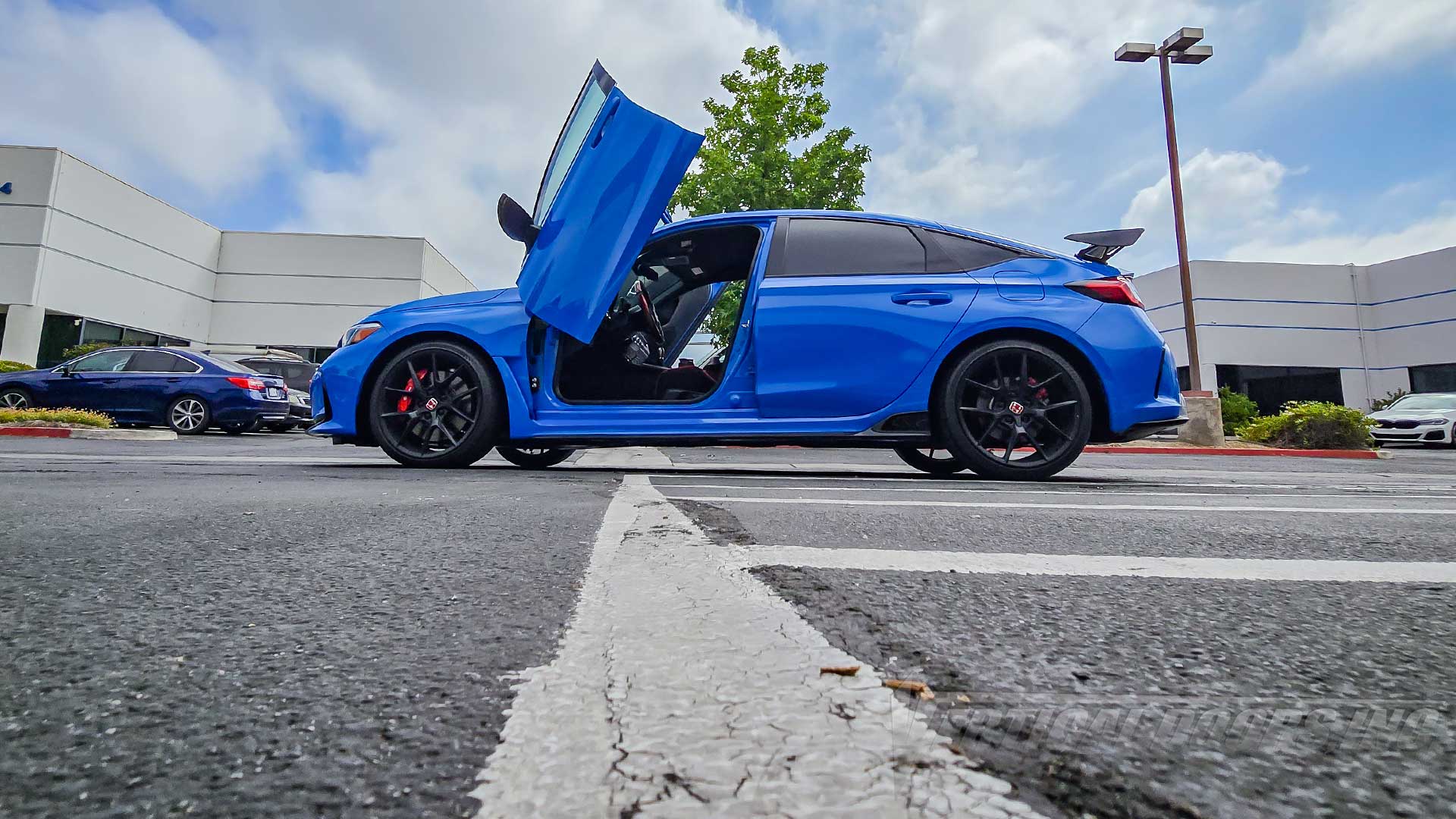 Lambo door hinge conversion kit compatible with the Honda Civic 2022-2024 4DR by Vertical Doors Inc.