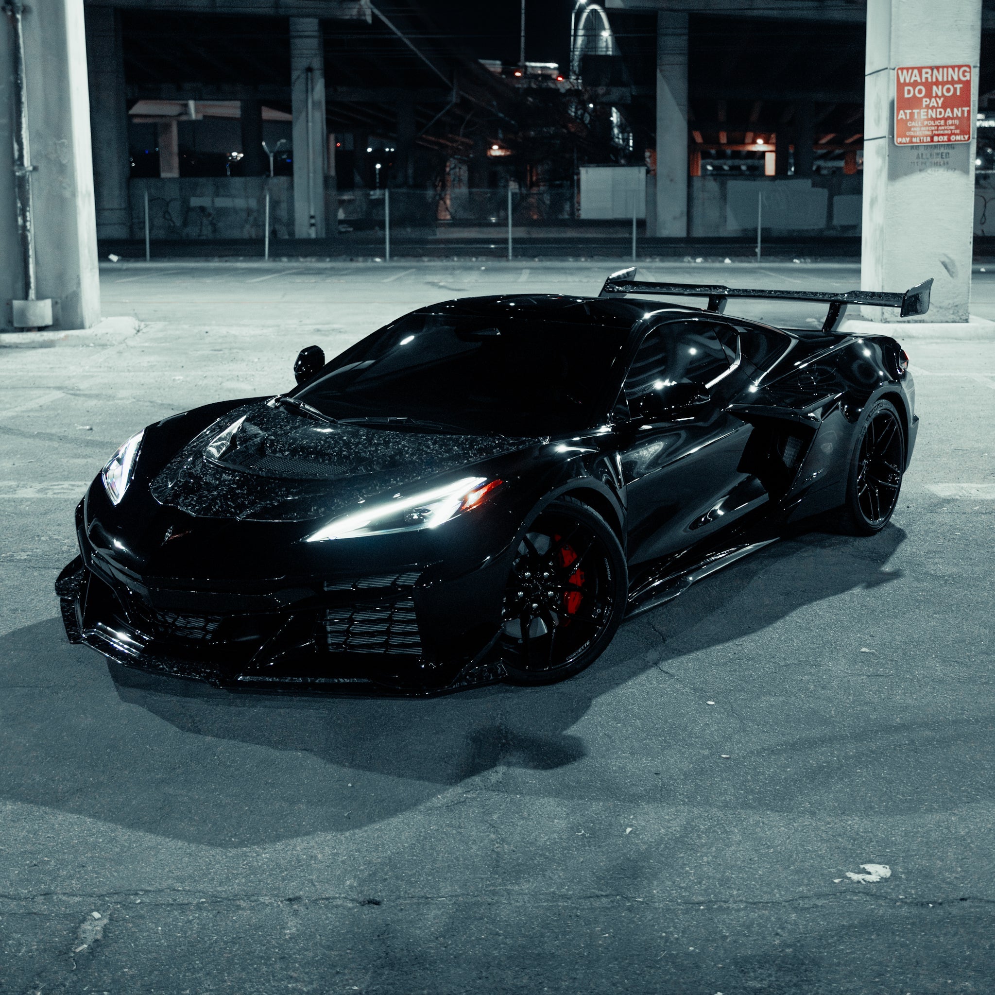 NONA_CORVETTE フォーム 2020-2026 Corvette C8 Quiet Racing ZR1 ZTK Forged Carbon Fiber