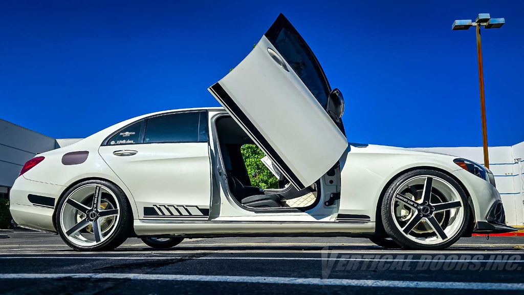 @_infinite.class_ 2017 Mercedes C300 is the 1st MB C-Class W205 with a bolt-on lambo door kit by Vertical Doors, Inc., VDCMERC1523, Lambo Doors, Vertical Door, Scissor Doors, Butterfly Doors, Door Conversion, wing doors, MB, AMG C 43 4MATIC, AMG C 63, AMG C 63 S, C 160, C 180, C 180d, C 200, C 200 4MATIC, C 200d, C 220d, C 220d 4MATIC, C 220d, C 250, C 250d, C 250d 4MATIC, C 300, C 300h, C 350e, C 400 4MATIC, C 450 4MATIC AMG Sport, MB C-Class Lambo Doors, MB C-Class Vertical Door, MB C-Class Scissor Doors,