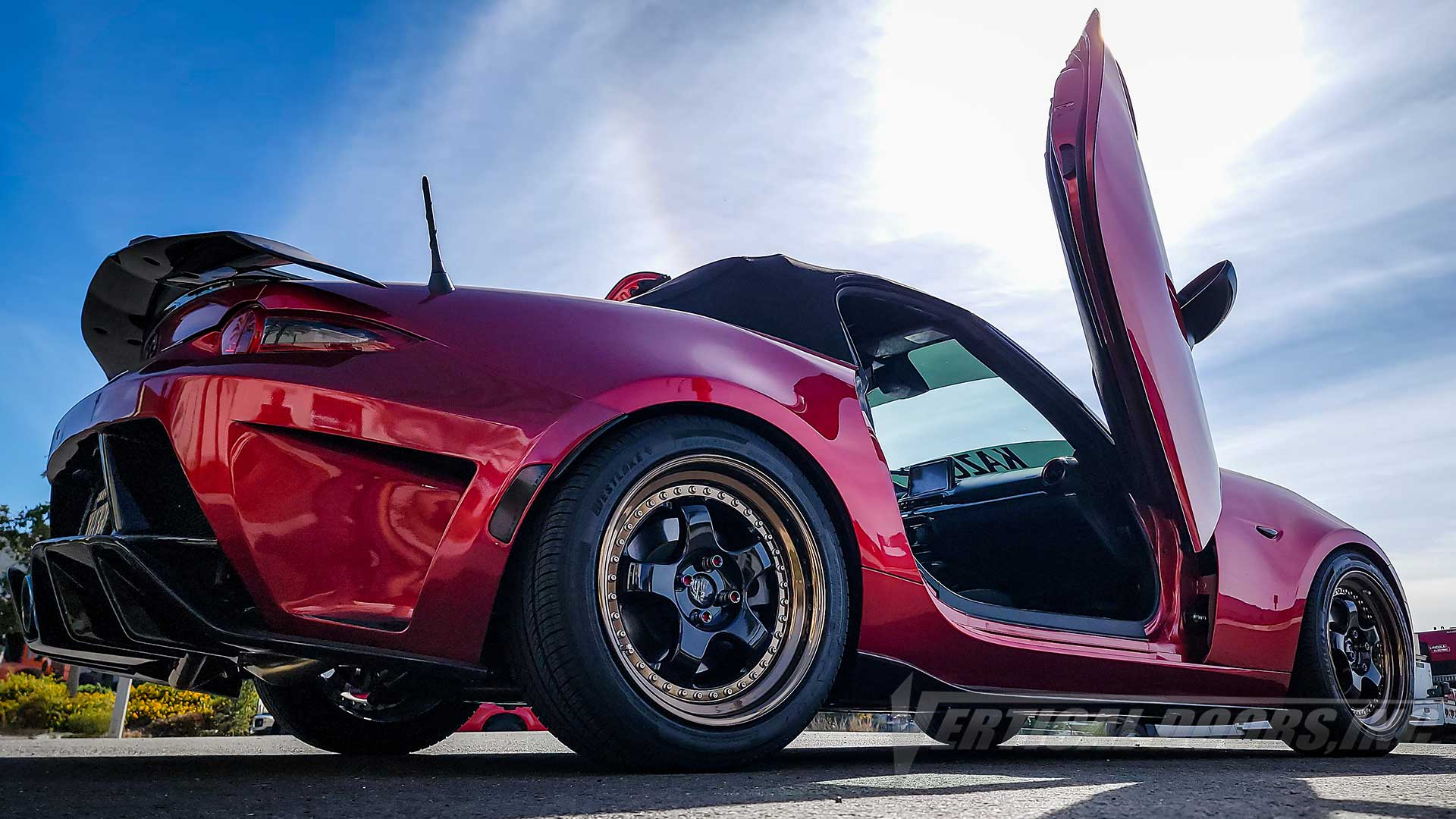Mazda MX5 2016-2023 Lambo Door Conversion Kit by Vertical Doors Inc.,  ND, Mazda MX5, Mazda, MX5, Miata, Mazda Roadster, Eunos Roadster, Mazda Miata Sport, Club, Grand Touring, Icon, Levanto, Z Sport, Yamamoto Signature, MCP, RF, Convertible Vertical Doors Inc, vertical door gang, Lambo Doors, Vertical Doors, door conversion, scissor doors, butterfly doors, wing doors, pic of the day, repost,