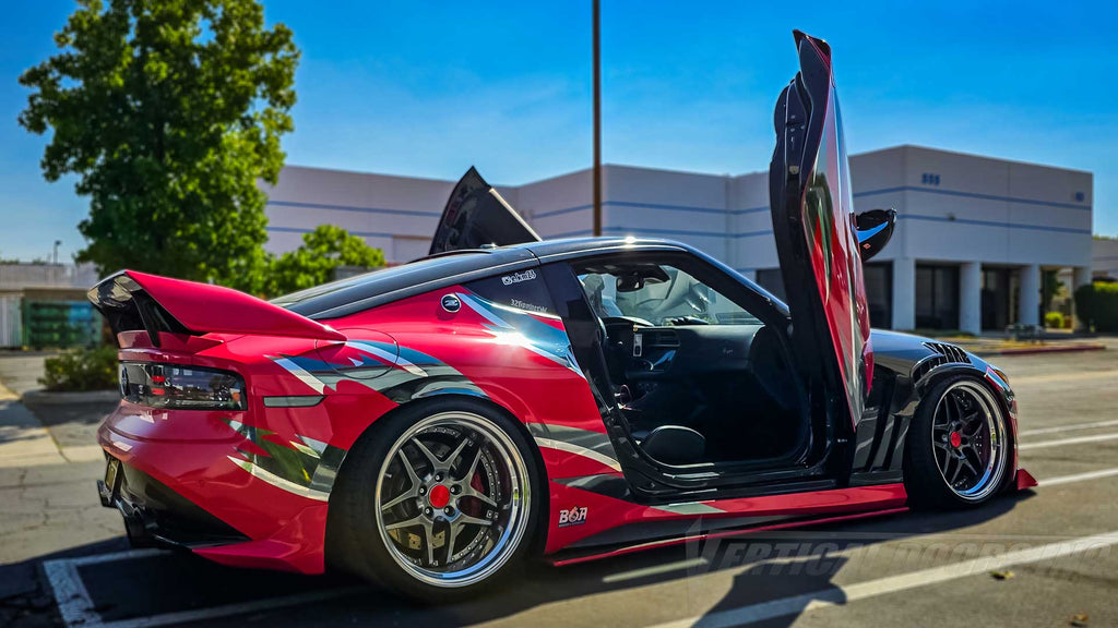 Nissan 400Z 2023-2025 Lambo Door Conversion Kit by Vertical Doors Inc. Part Number: VDCN400Z23, Z Performance, Z Nismo, Vertical Doors Inc, vertical doors, USA vertical, USA Made, sport, scissor, RZ34, Nissan Fairlady Z, Nissan 400Z Vertical Doors, Nissan 400Z Lambo Doors, NISSAN, New Lambo Doors, Made in the USA, Lambo Doors Kit, Lambo Doors, Lambo, import, gullwing, doors, conversion, butterfly, bolt-on, 400z, 