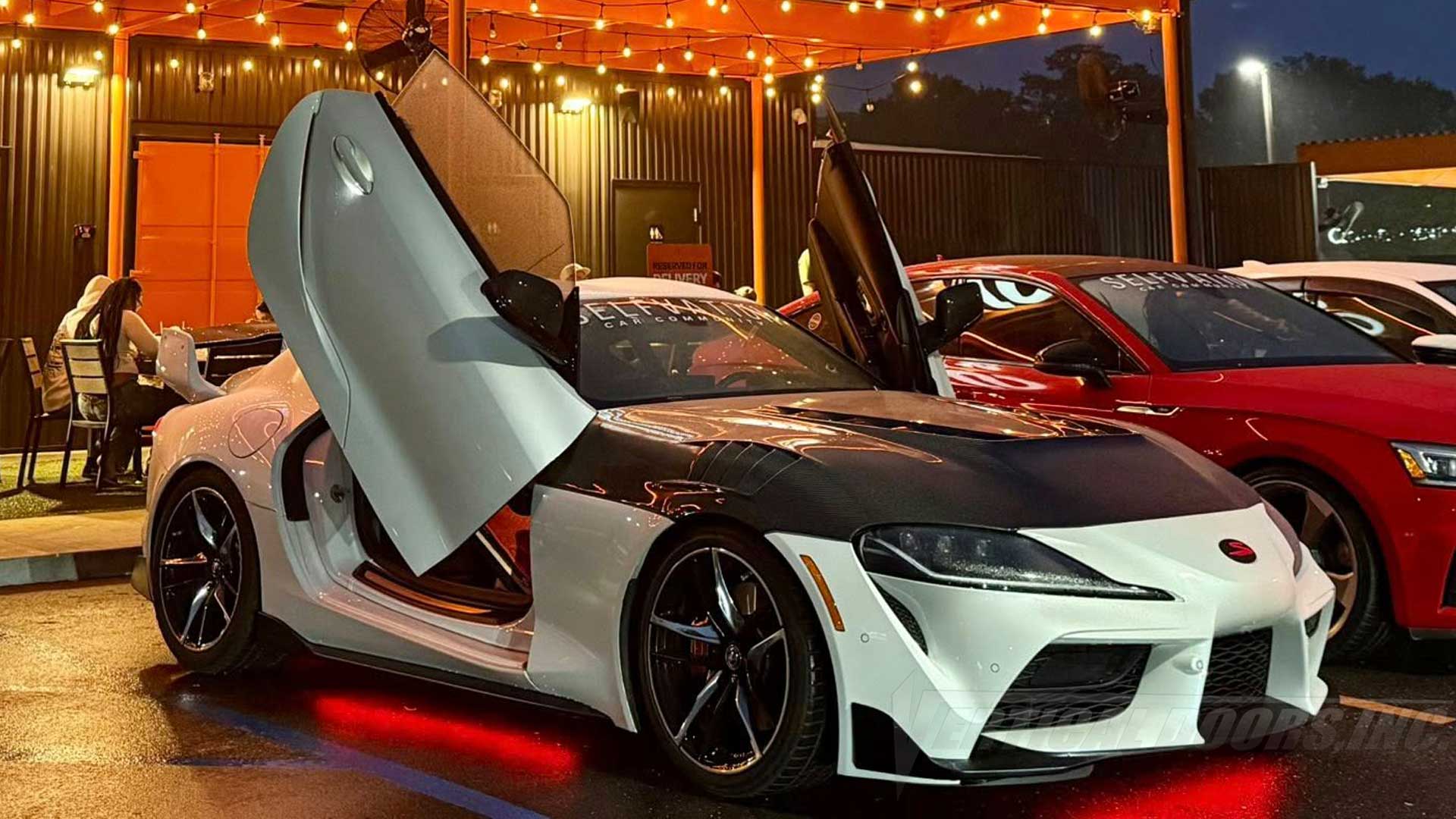 @white_turbo_mk5 Toyota GR Supra MKV from South Carolina with Lambo Doors by the BEST, Vertical Doors, Inc., VDCTOYSUP20, MKV, Toyota GR Supra, 5th generation, J29, DB, 3.0, 3.0 Premium, A90, A91, JDM, Toyota Supra, Supra MKV, GR Supra, lambo doors, vertical doors, door conversion, scissor doors, butterfly doors, wing doors, 
Toyota Supra lambo doors, 