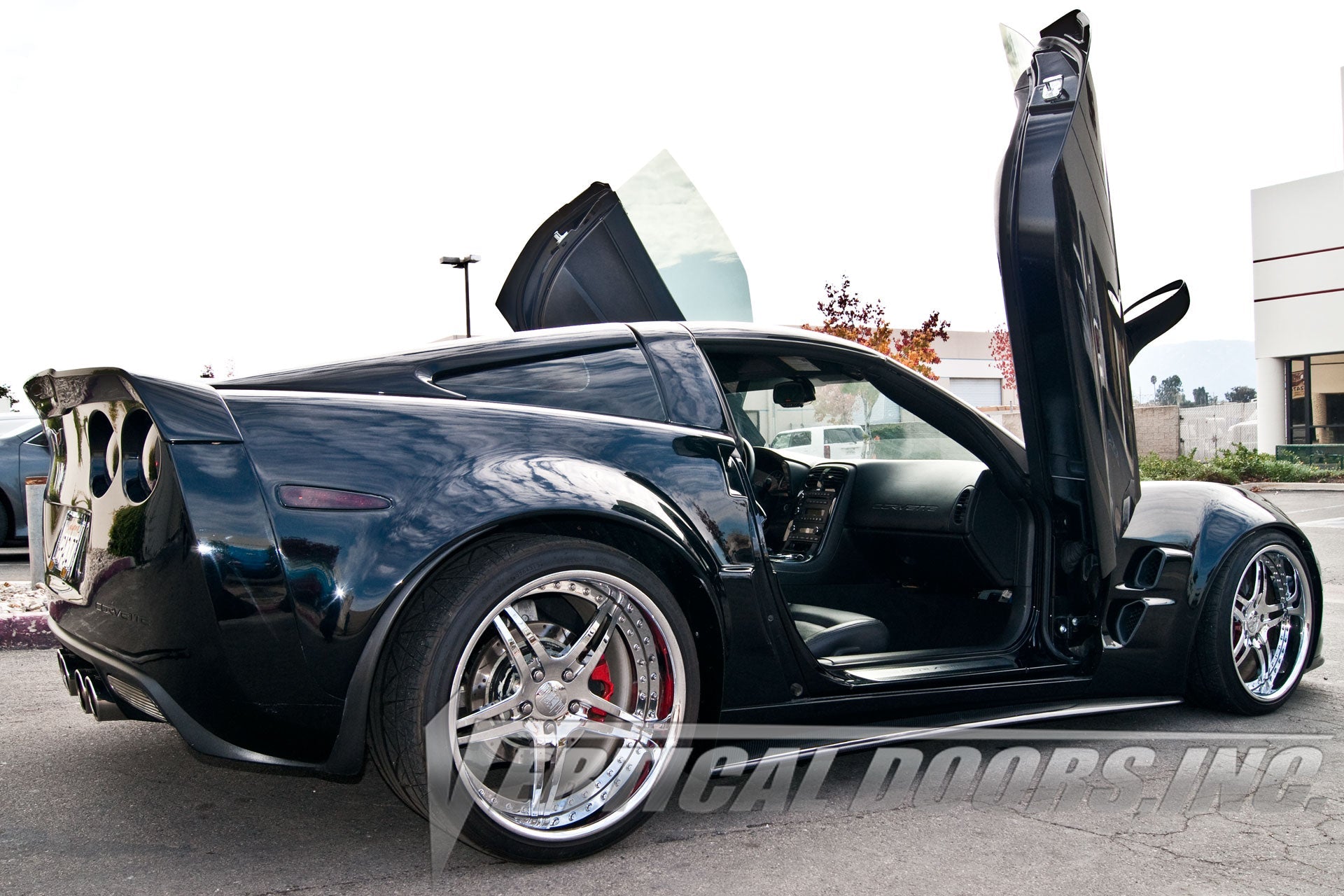 Chevrolet Corvette C6 2005-2013 Lambo Door Conversion Kit by Vertical Doors Inc. VDCCHEVYCORC60508, Corvette c6, Chevrolet, Chevy, Corvette, vette, C6, Z06, ZR1, GrandSport, widebody, lambo doors, vertical doors, door conversion, scissor doors, butterfly doors, wing doors,
