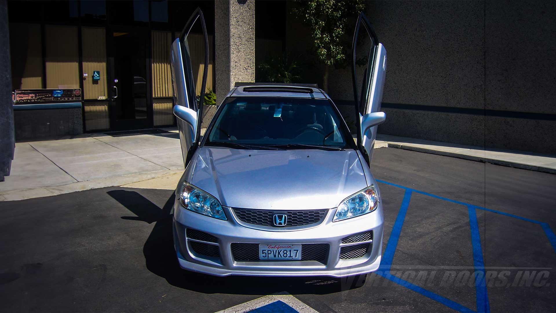 2001-2005 Honda Civic Coupe 2-Piece Chrome Stainless Steel Pillar Post Trim
